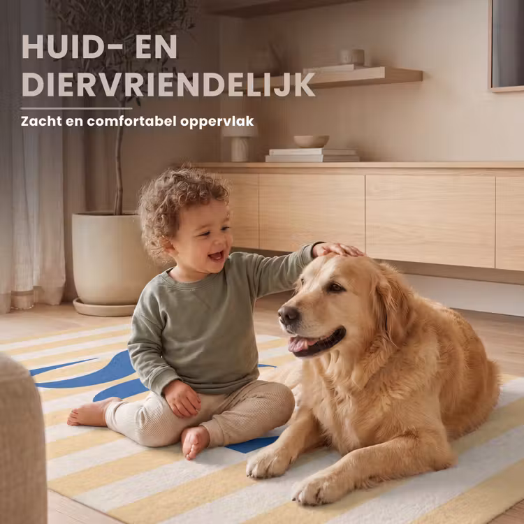 Vloerkleed - Blauw - Geel - Strepen - Sol — 6