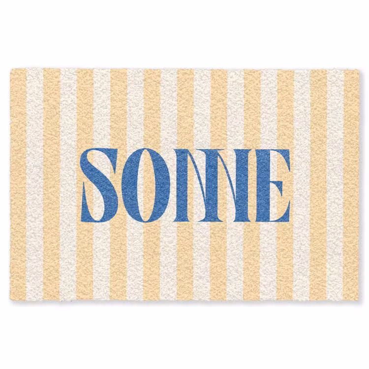 Vloerkleed - Blauw - Geel - Strepen - Sonne — 1