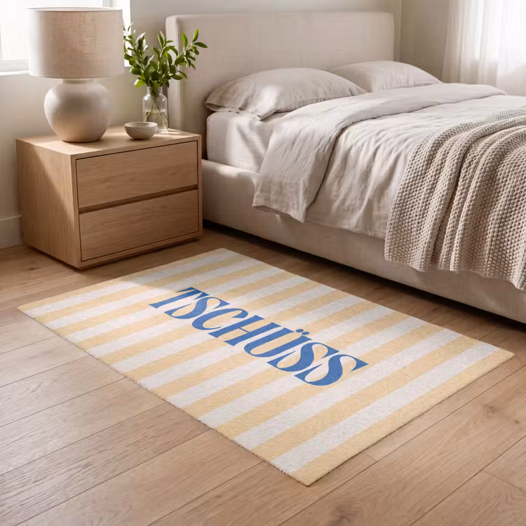 Vloerkleed - Blauw - Geel - Strepen - Tschüss — 5