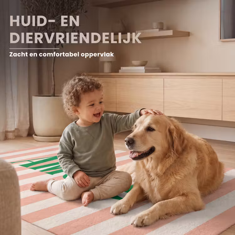 Vloerkleed - Zachtroze - Groen- Strepen - Amore — 6