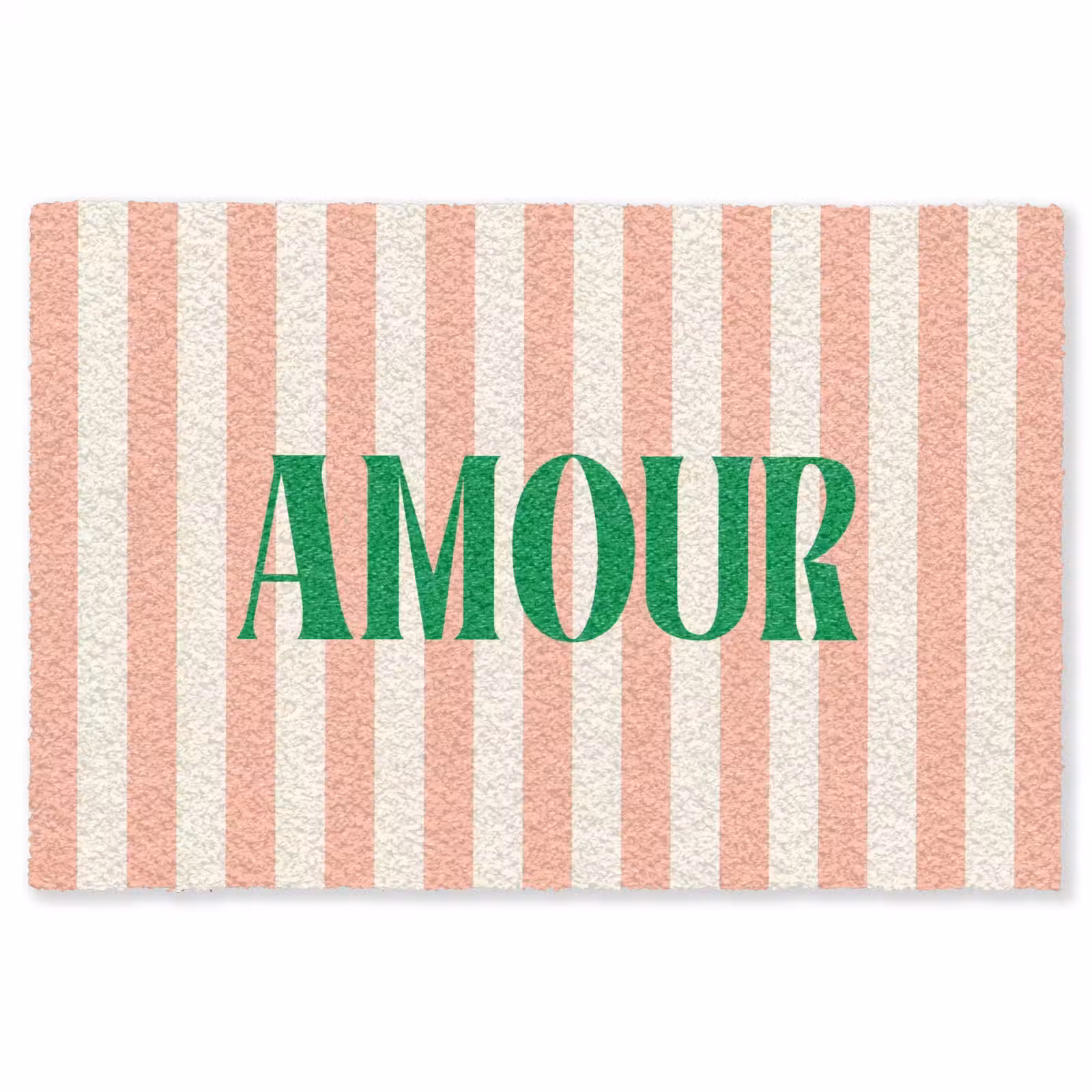 Vloerkleed - Zachtroze - Groen - Strepen - Amour — 1