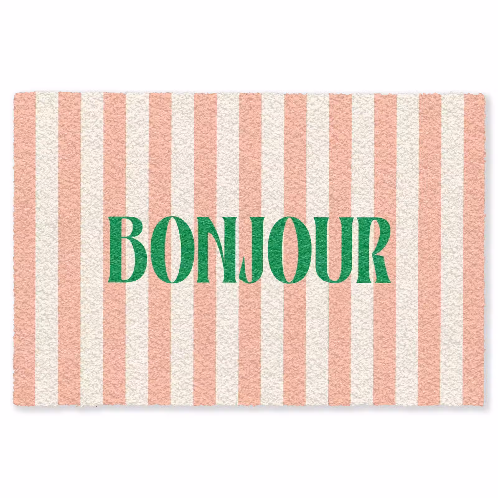 Vloerkleed - Zachtroze - Groen - Strepen - Bonjour — 1