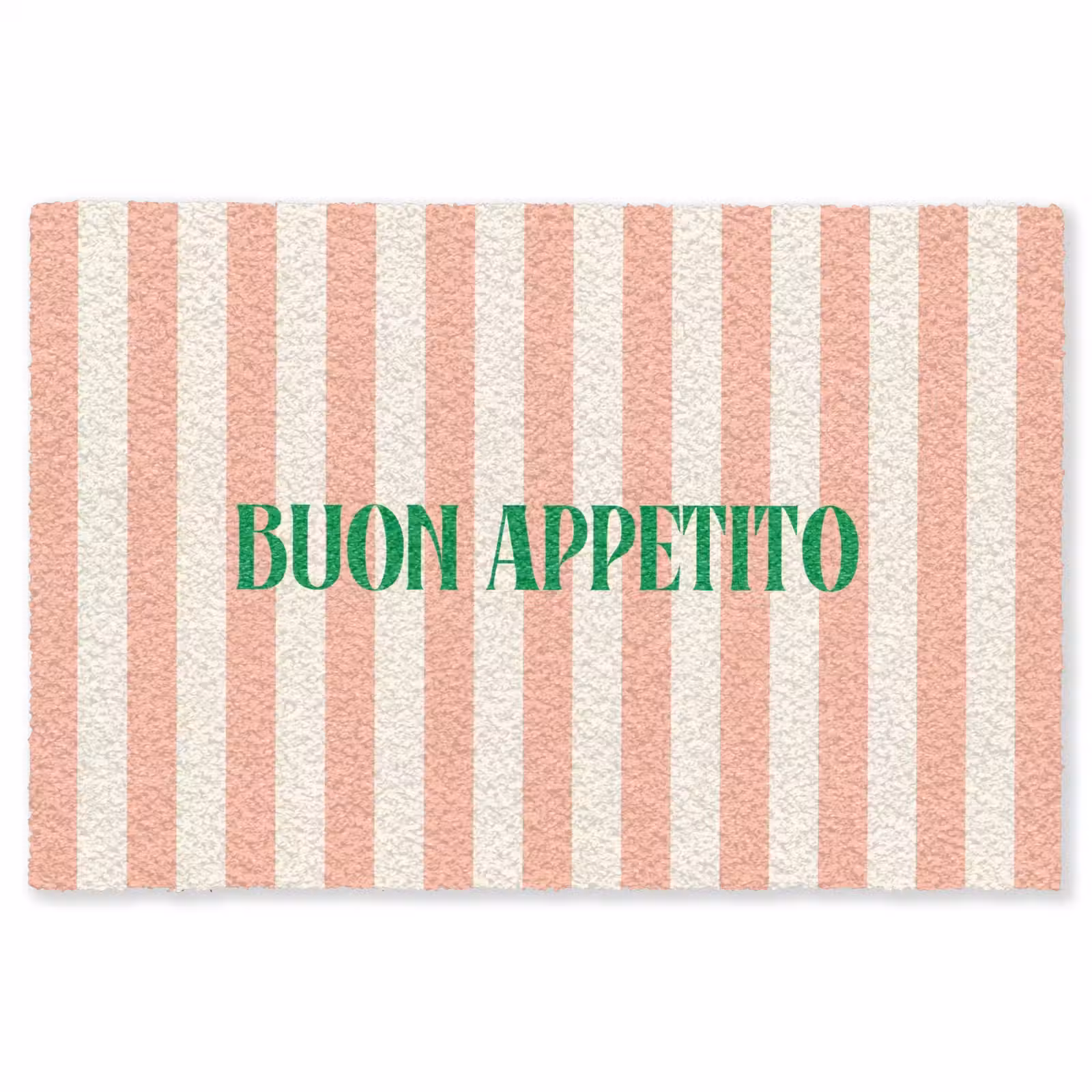 Vloerkleed - Zachtroze - Groen - Strepen - Buon Appetito — 1