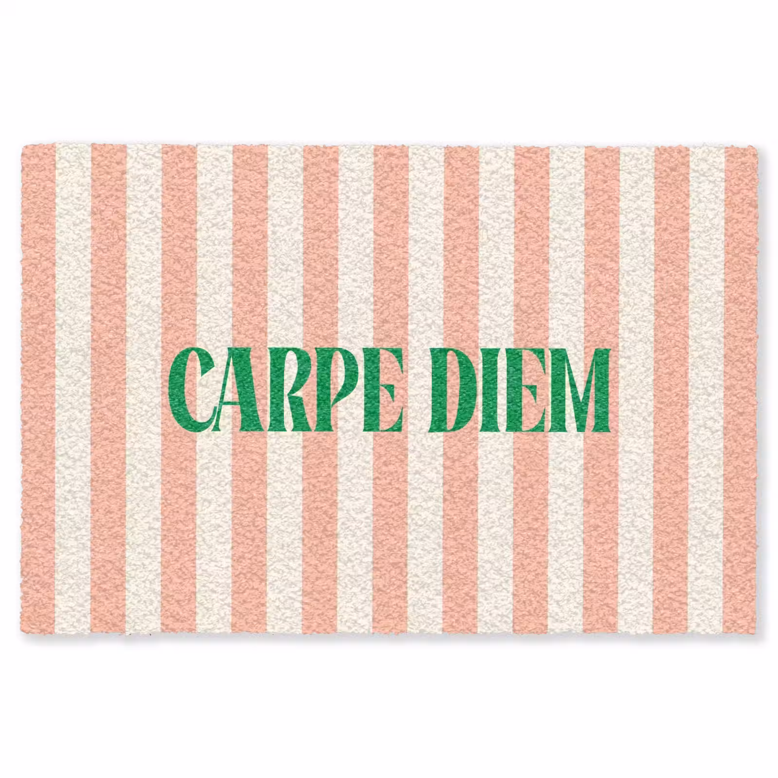 Vloerkleed - Zachtroze - Groen - Strepen - Carpe Diem — 1