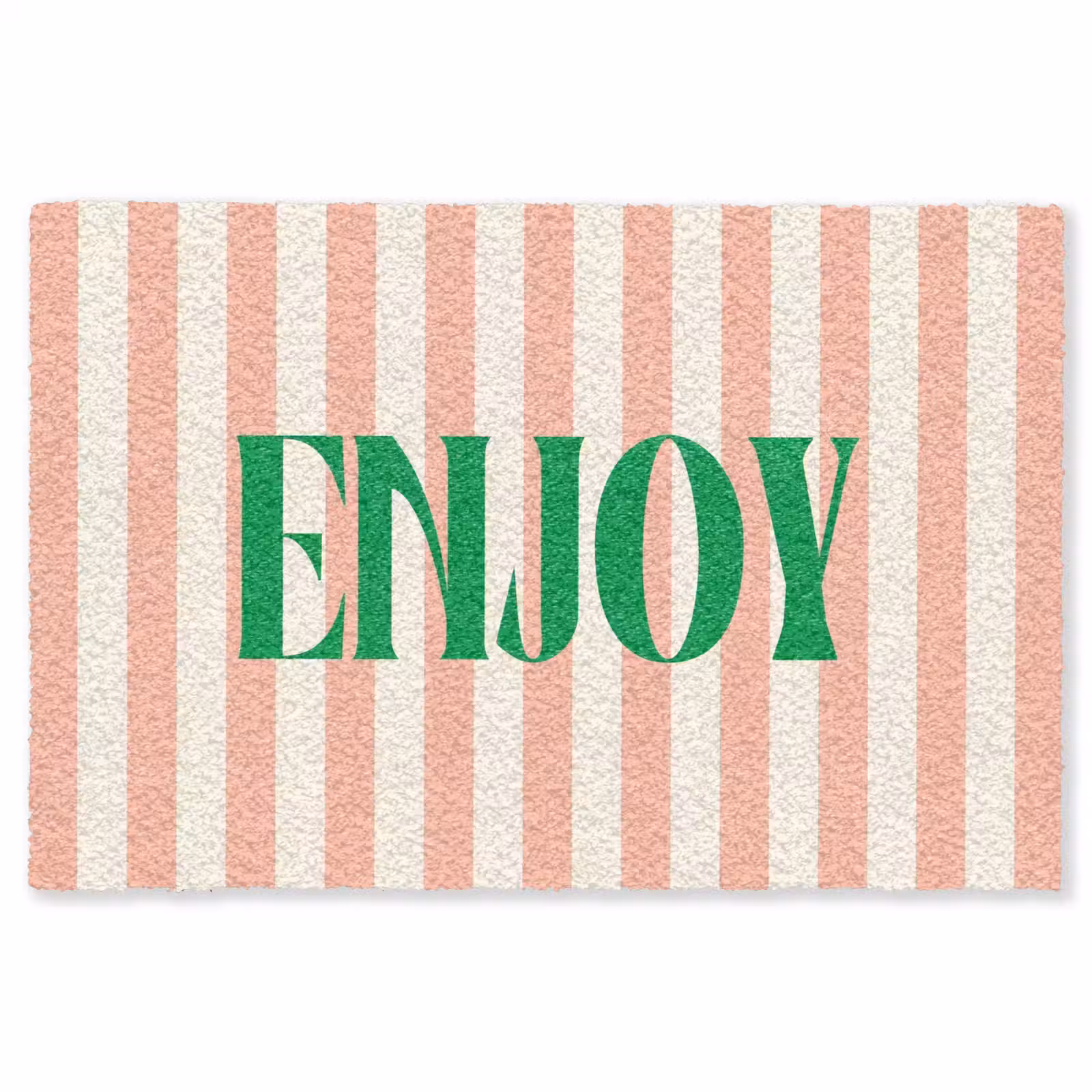 Vloerkleed - Zachtroze - Groen - Strepen - Enoy — 1