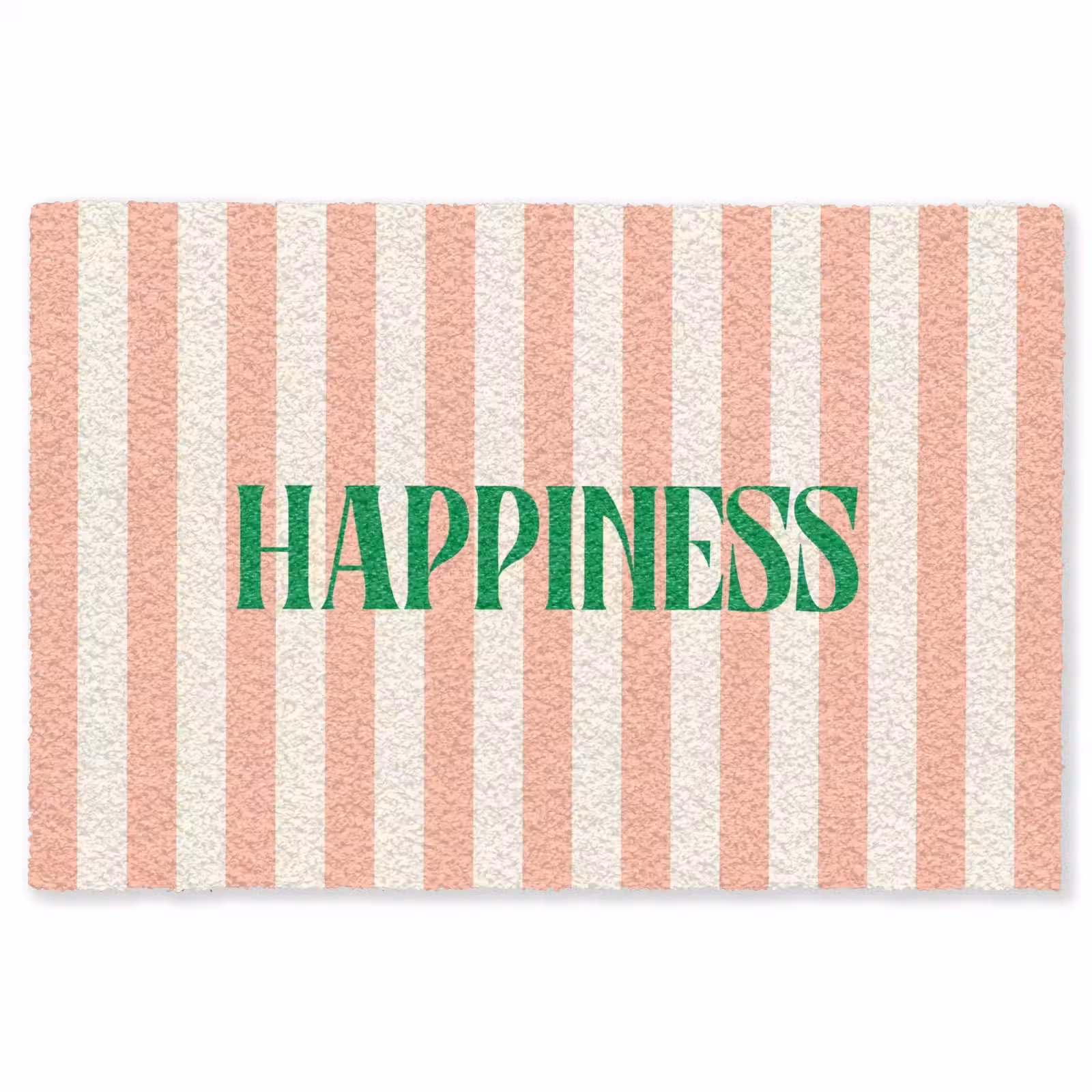 Vloerkleed - Zachtroze - Groen - Strepen - Happiness — 1