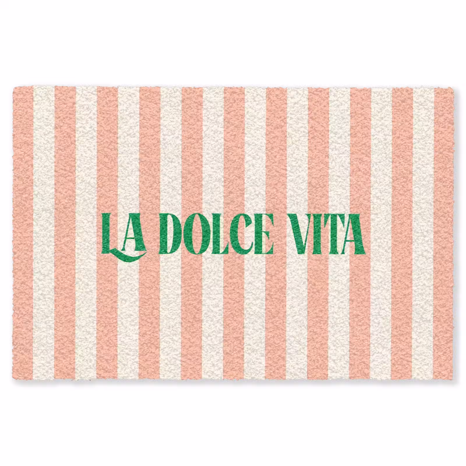 Vloerkleed - Zachtroze - Groen - Strepen - La Dolce Vita — 1