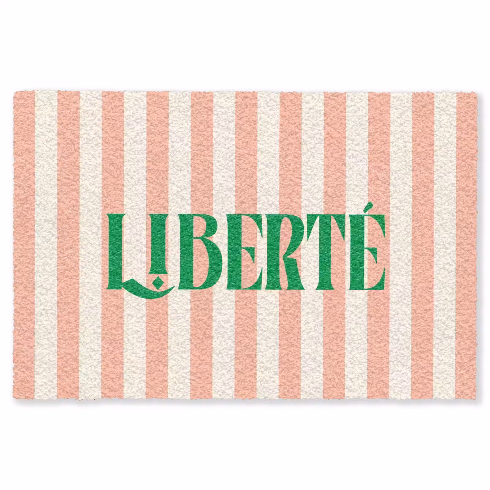 Vloerkleed - Zachtroze - Groen - Strepen - Liberté — 1