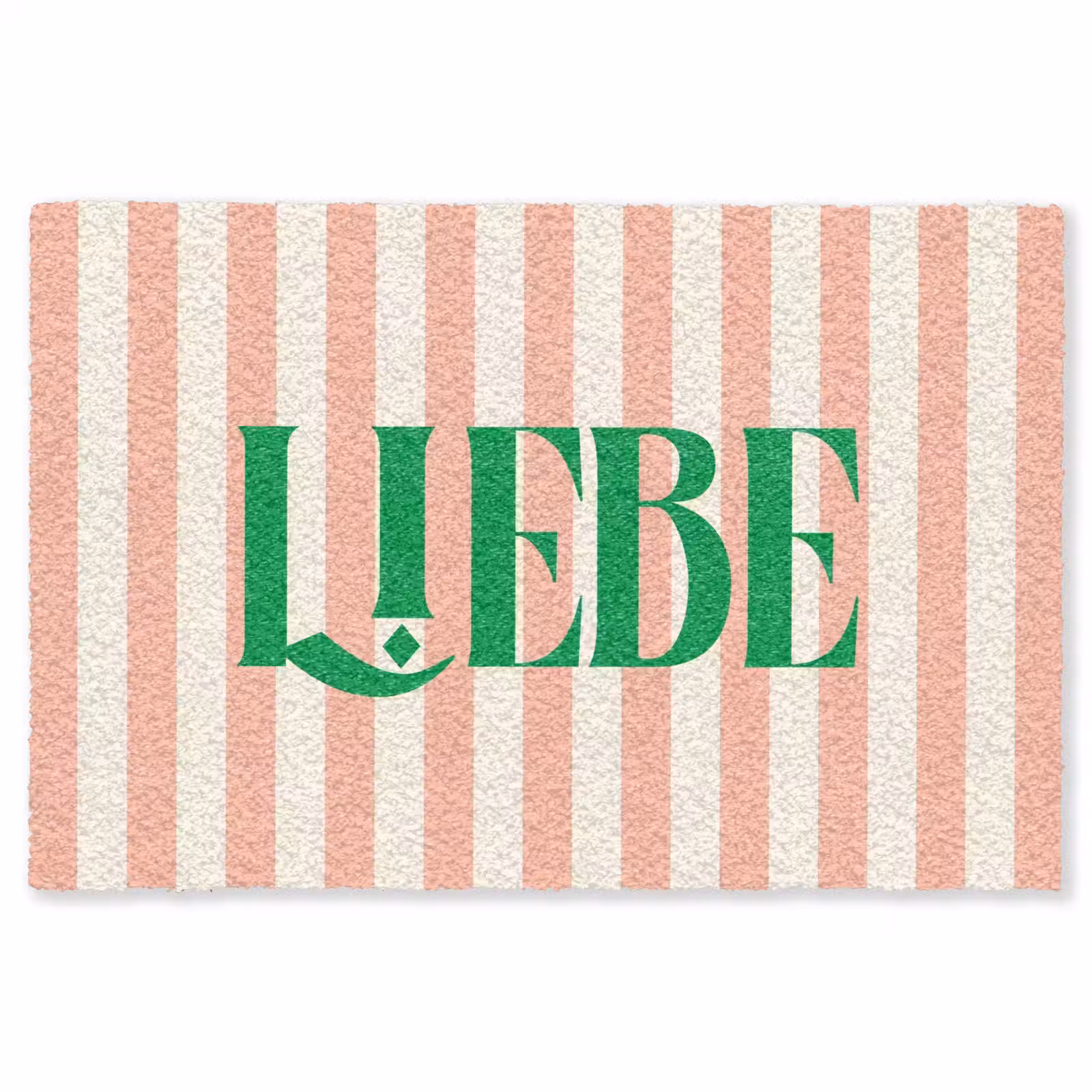 Vloerkleed - Zachtroze - Groen - Strepen - Liebe — 1