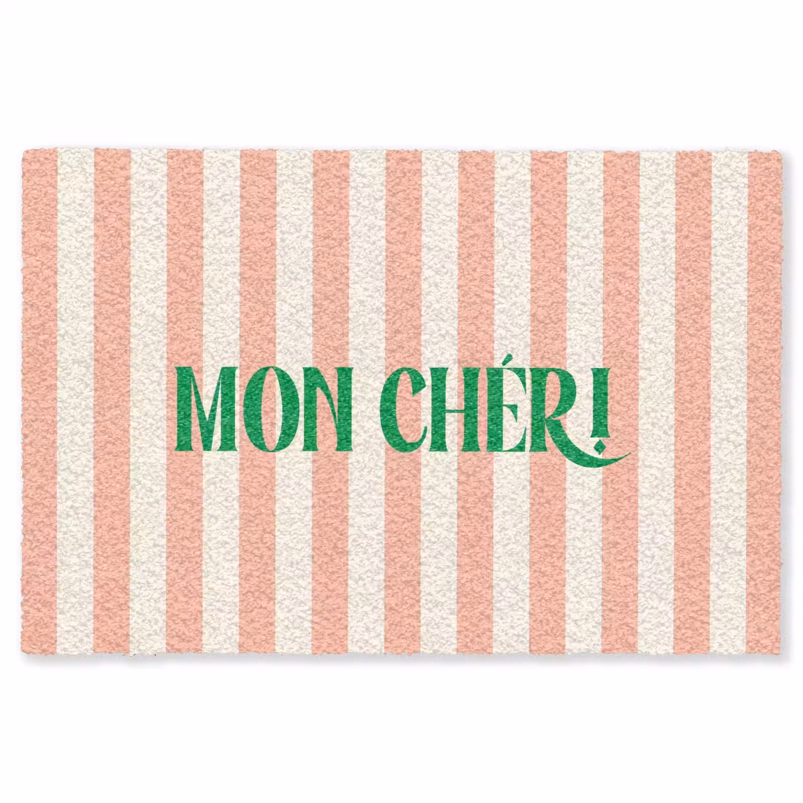 Vloerkleed - Zachtroze - Groen - Strepen - Mon Chéri — 1