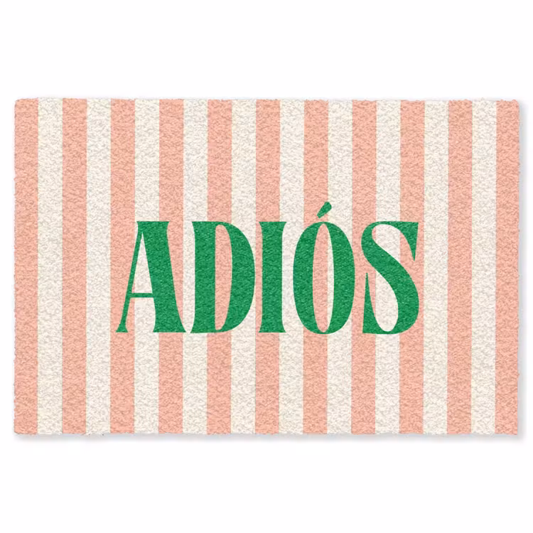 Vloerkleed - Zachtroze - Groen - Strepen - Adiós — 1