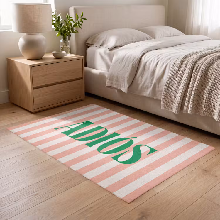 Vloerkleed - Zachtroze - Groen - Strepen - Adiós — 5