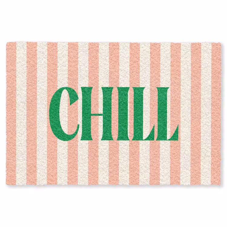 Vloerkleed - Zachtroze - Groen - Strepen - Chill — 1