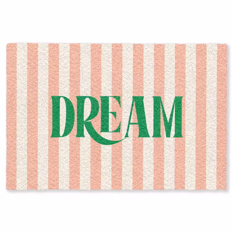 Vloerkleed - Zachtroze - Groen - Strepen - Dream — 1