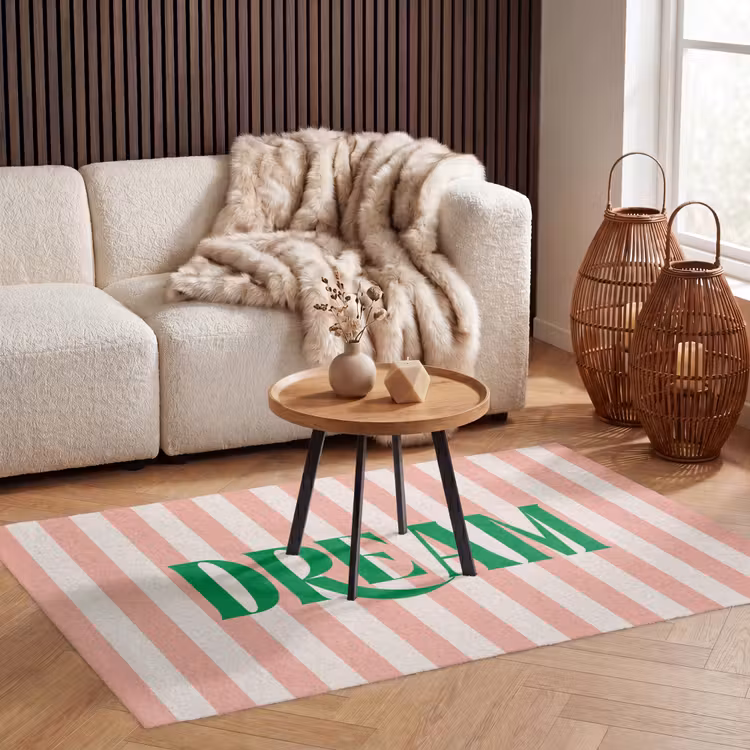 Vloerkleed - Zachtroze - Groen - Strepen - Dream — 3