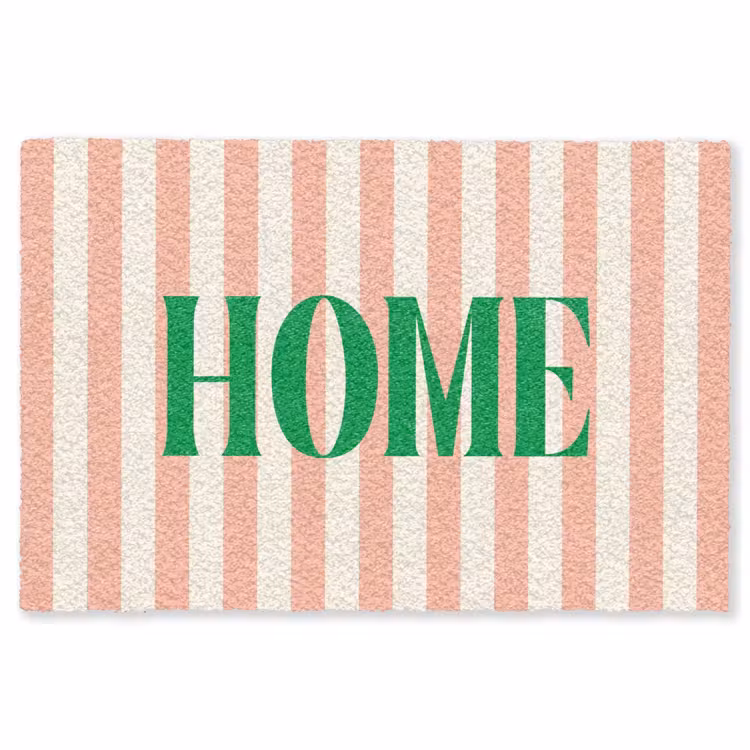 Vloerkleed - Zachtroze - Groen - Strepen - Home — 1