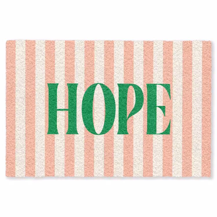 Vloerkleed - Zachtroze - Groen - Strepen - Hope — 1