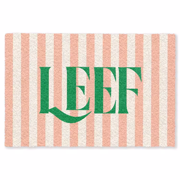 Vloerkleed - Zachtroze - Groen - Strepen - Leef — 1