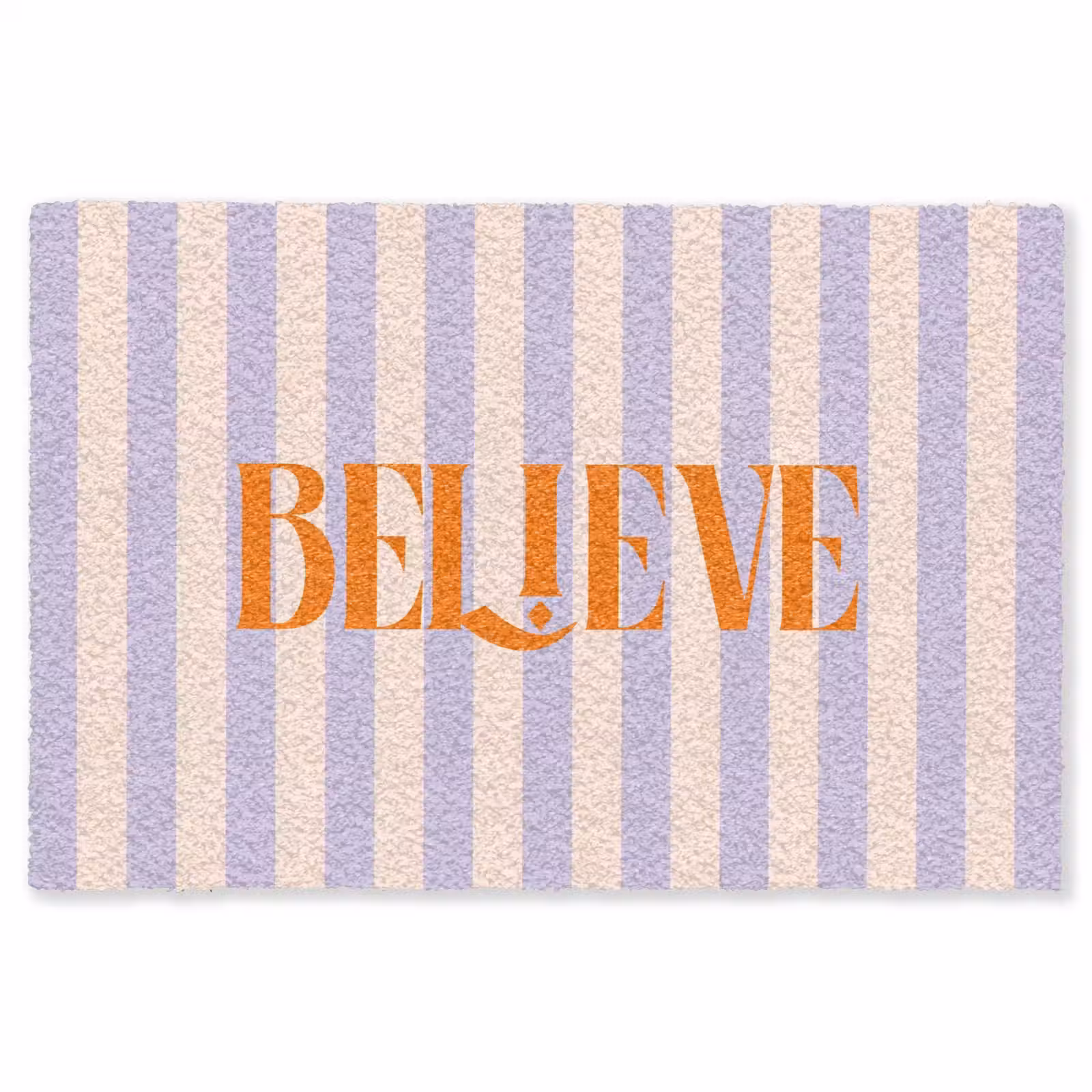 Vloerkleed - Lila - Oranje - Strepen - Believe — 1