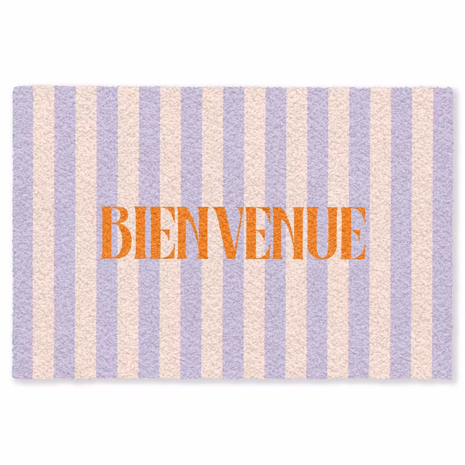 Vloerkleed - Lila - Oranje - Strepen - Bienvenue — 1