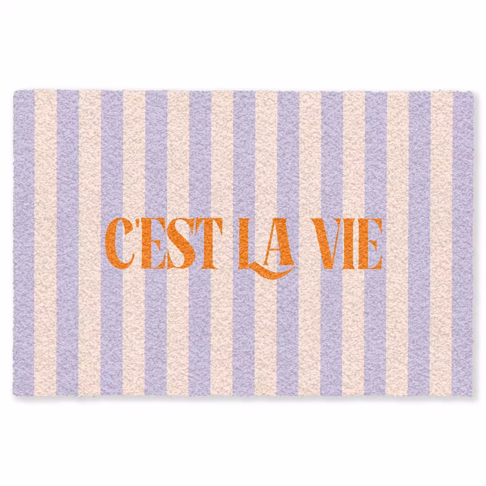 Vloerkleed - Lila - Oranje - Strepen - C'est La Vie — 1