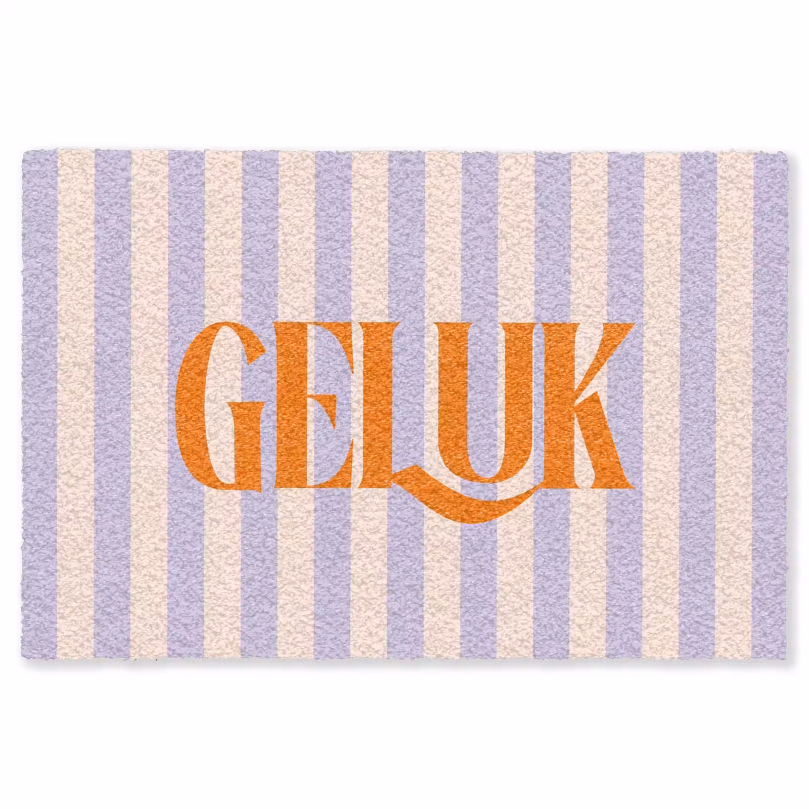 Vloerkleed - Lila - Oranje - Strepen - Geluk — 1