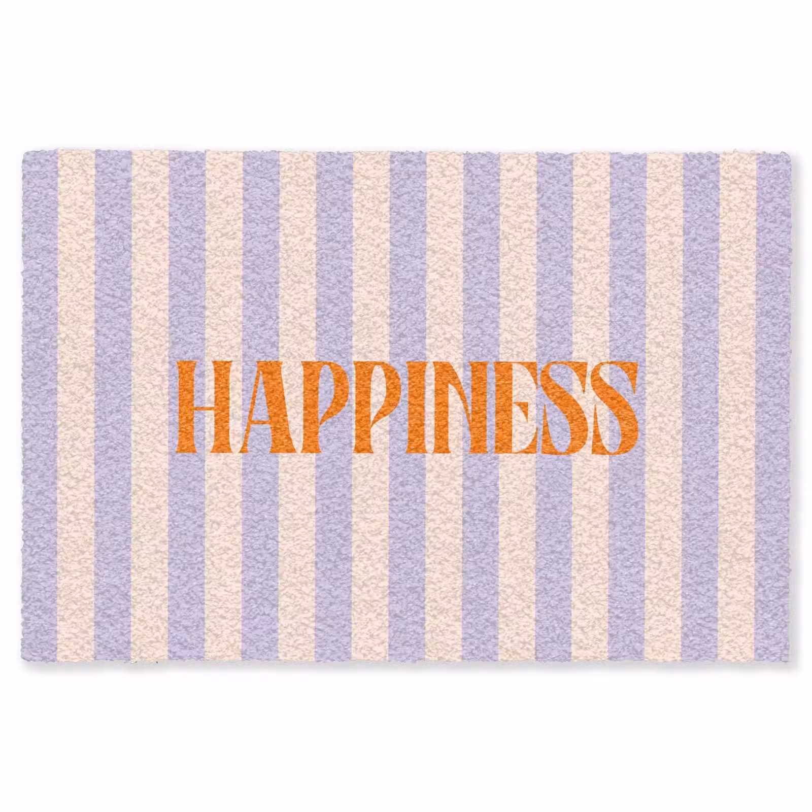 Vloerkleed - Lila - Oranje - Strepen - Happiness — 1