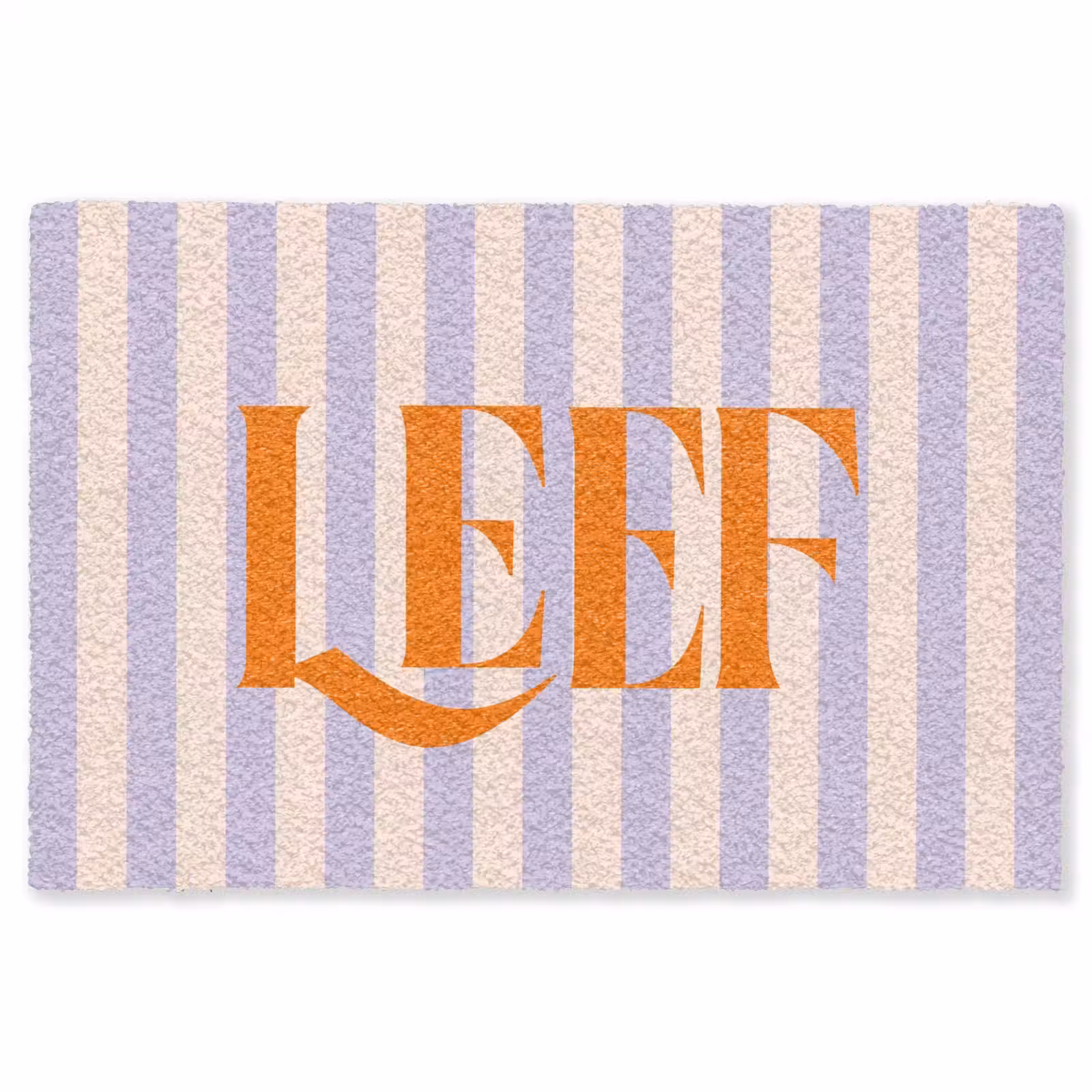 Vloerkleed - Lila - Oranje - Strepen - Leef — 1