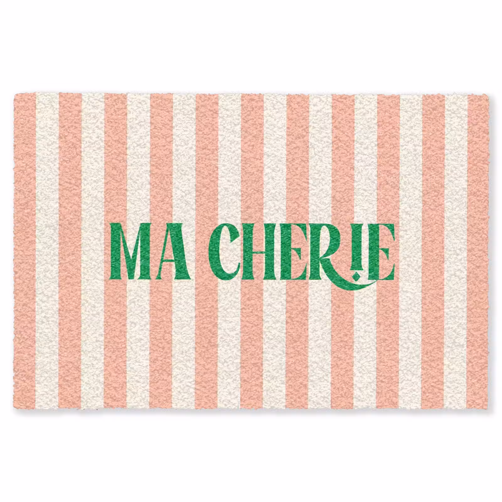 Vloerkleed - Zachtroze - Groen - Strepen - Ma Cherie — 1