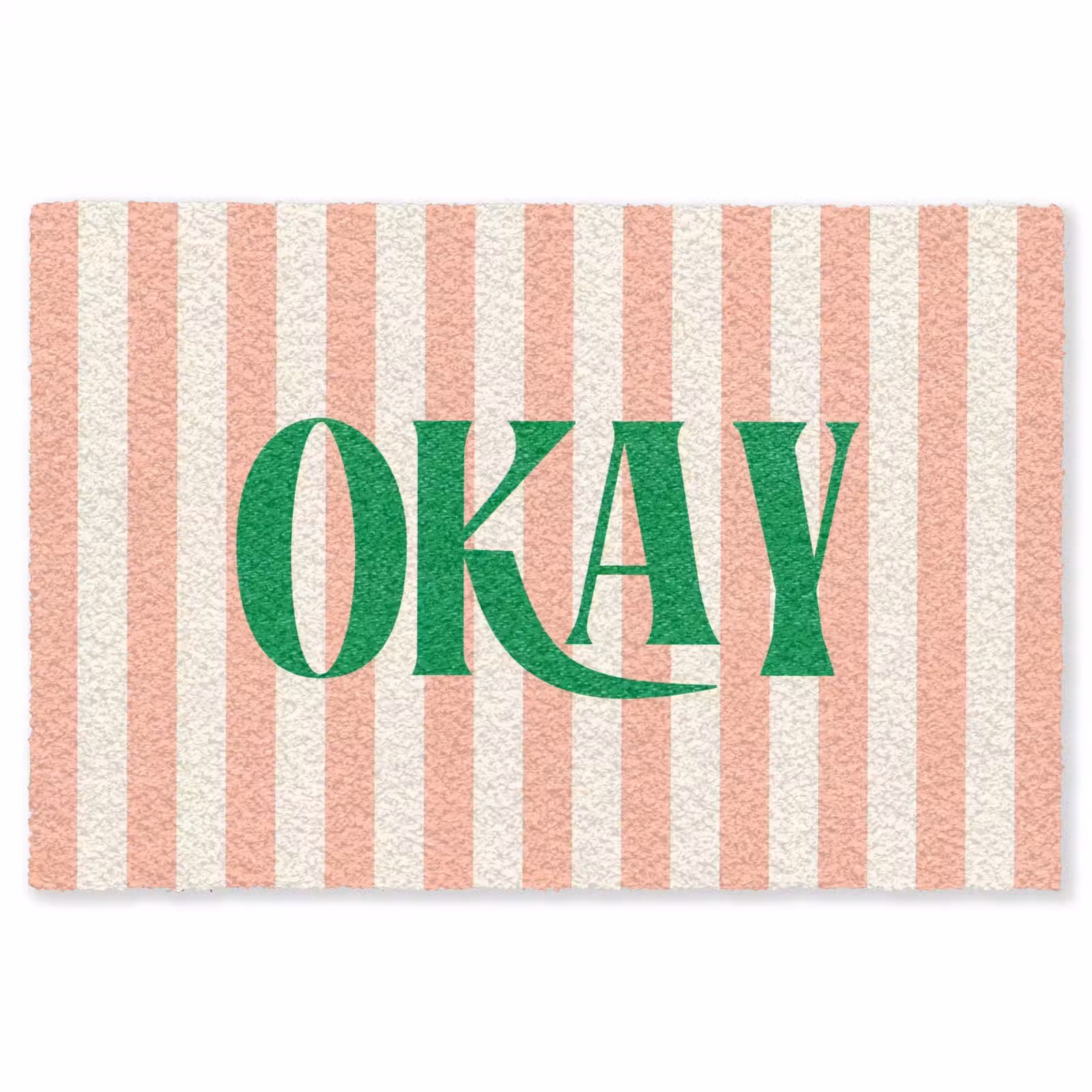 Vloerkleed - Zachtroze - Groen - Strepen - Okay — 1