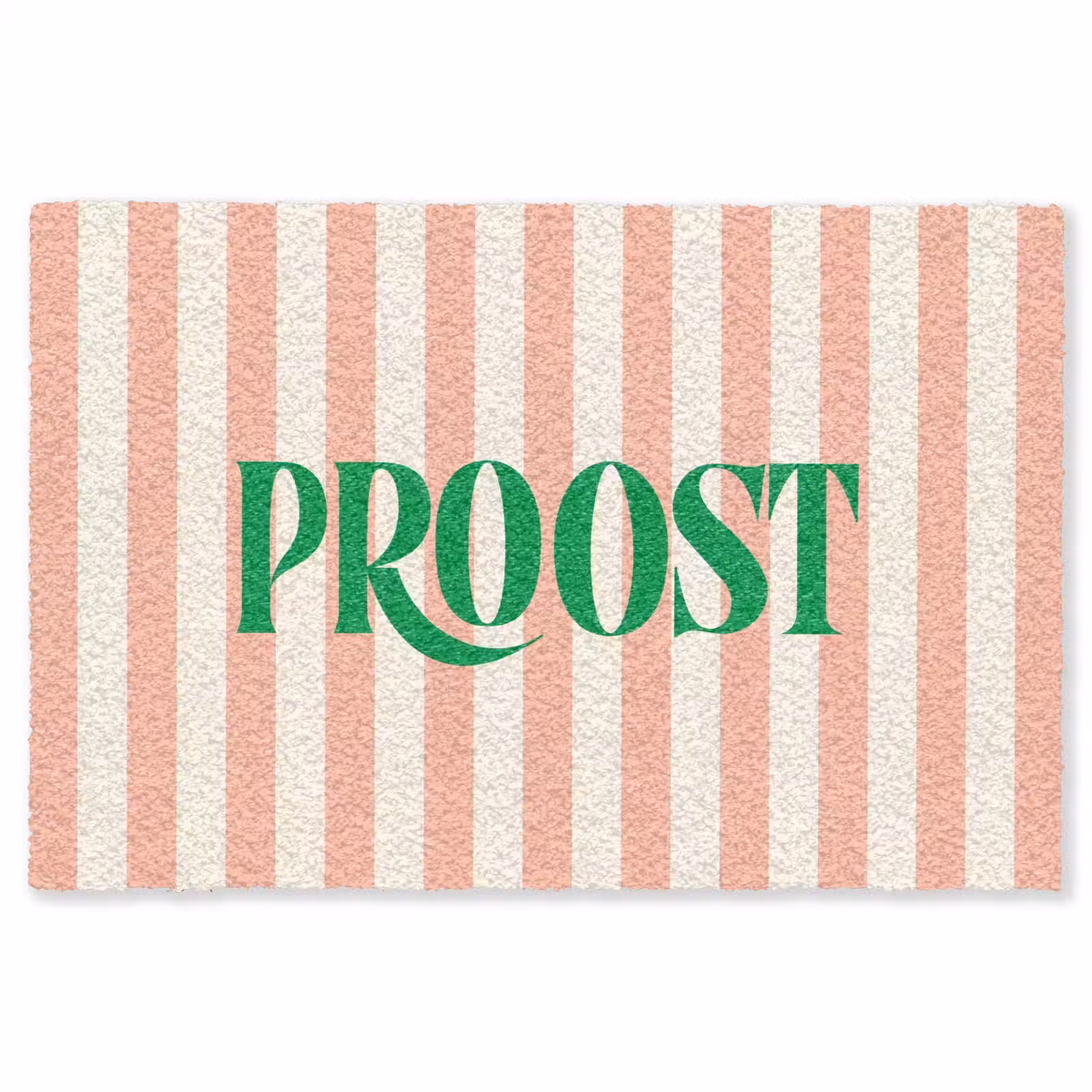 Vloerkleed - Zachtroze - Groen - Strepen - Proost — 1