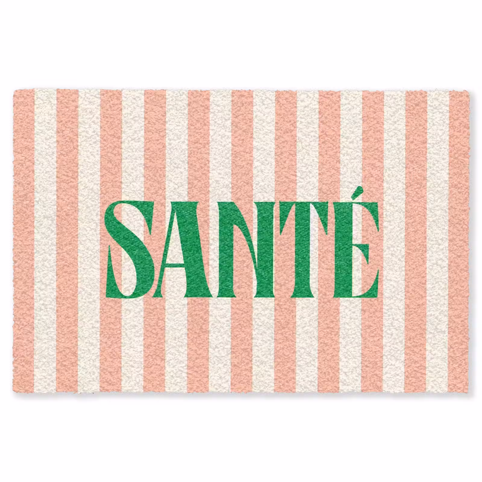 Vloerkleed - Zachtroze - Groen - Strepen - Santé — 1