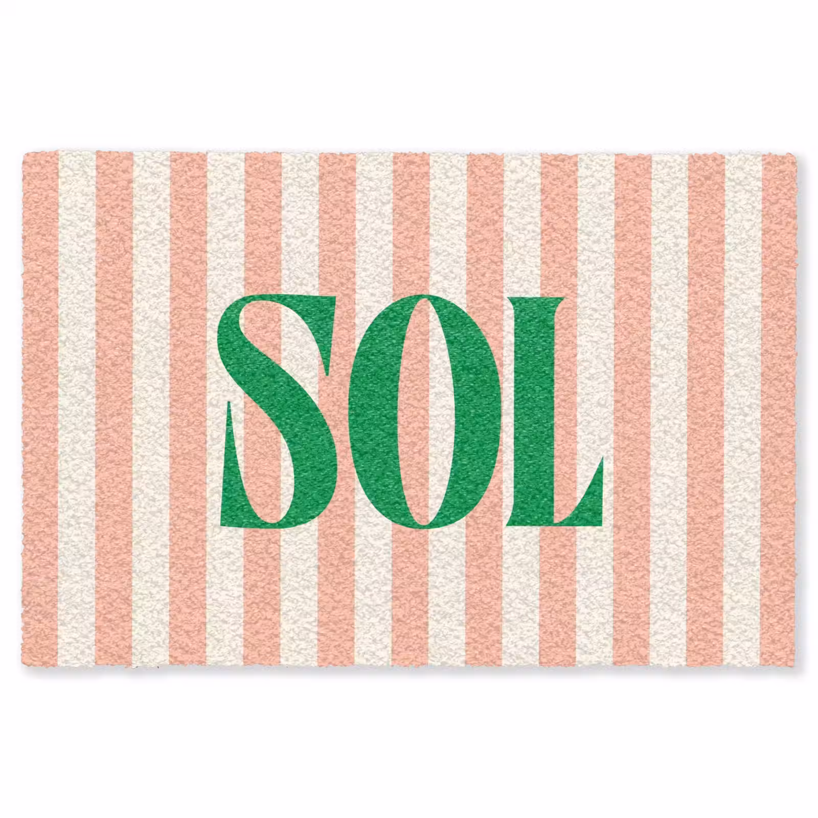 Vloerkleed - Zachtroze - Groen - Strepen - Sol — 1