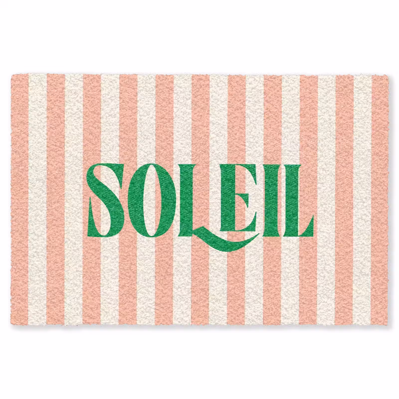Vloerkleed - Zachtroze - Groen - Strepen - Soleil — 1