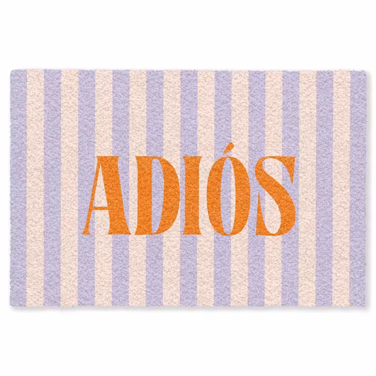 Vloerkleed - Lila - Oranje - Strepen - Adiós — 1
