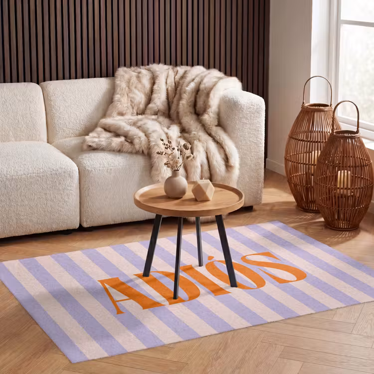 Vloerkleed - Lila - Oranje - Strepen - Adiós — 3