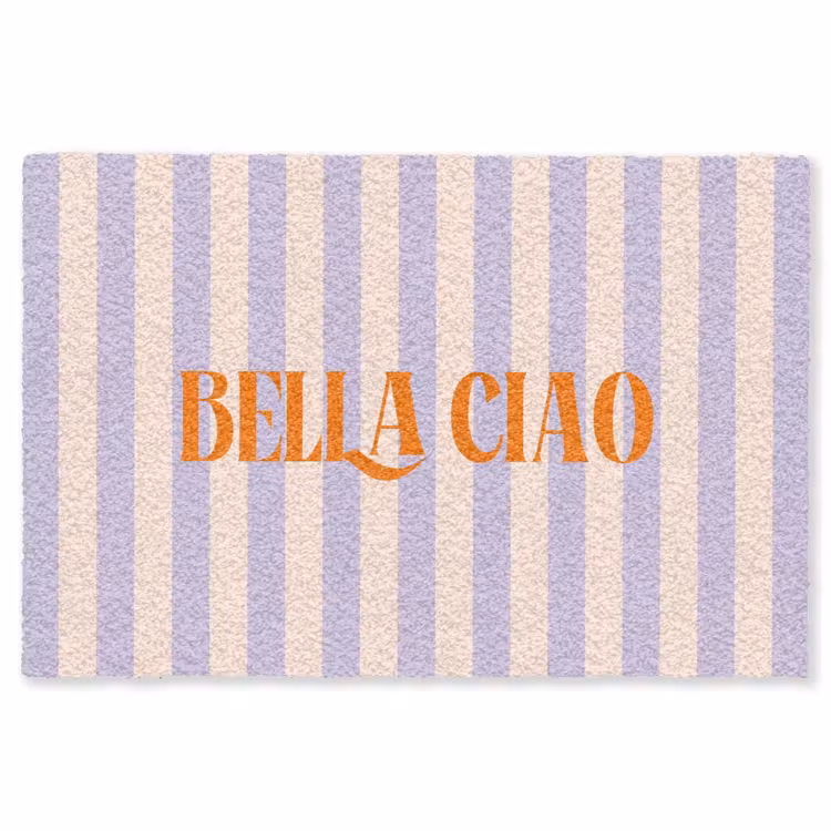 Vloerkleed - Lila - Oranje - Strepen - Bella Ciao — 1