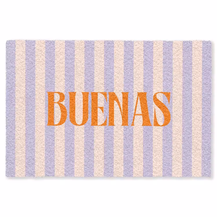 Vloerkleed - Lila - Oranje - Strepen - Buenas — 1