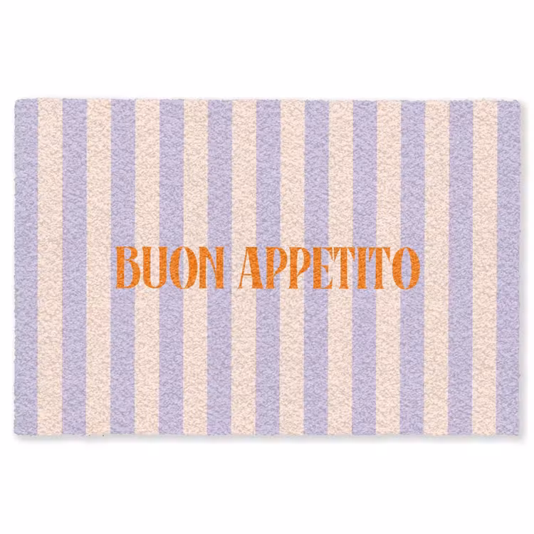 Vloerkleed - Lila - Oranje - Strepen - Buon Appetito — 1