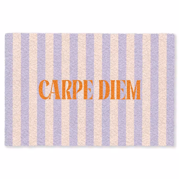 Vloerkleed - Lila - Oranje - Strepen - Carpe Diem — 1