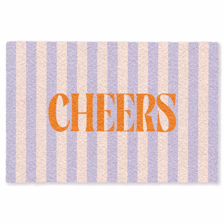 Vloerkleed - Lila - Oranje - Strepen - Cheers — 1