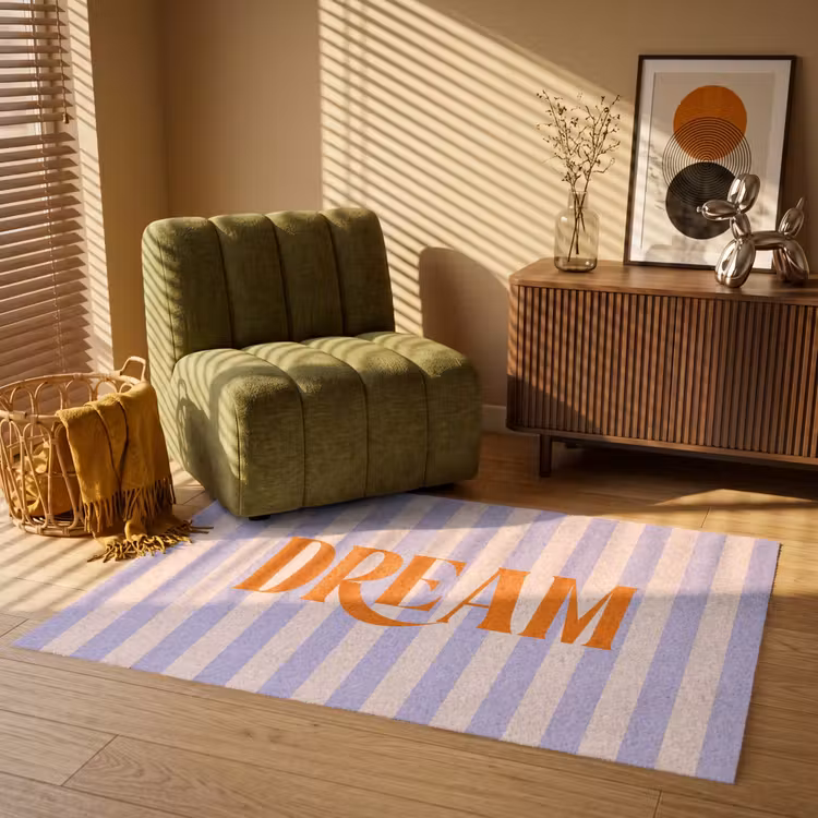 Vloerkleed - Lila - Oranje - Strepen - Dream — 2