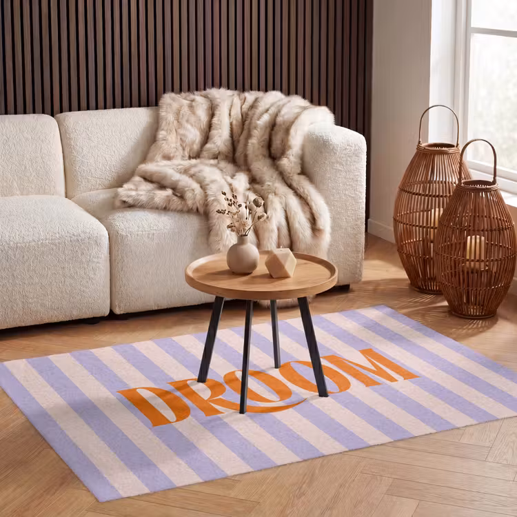Vloerkleed - Lila - Oranje - Strepen - Droom — 3
