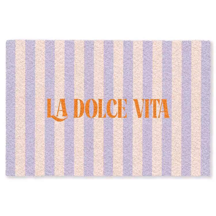 Vloerkleed - Lila - Oranje - Strepen - La Dolce Vita — 1