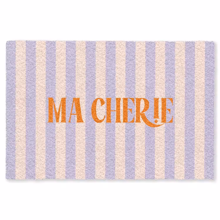Vloerkleed - Lila - Oranje - Strepen - Ma Cherie — 1