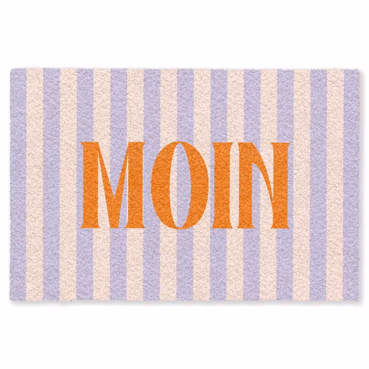 Vloerkleed - Lila - Oranje - Strepen - Moin — 1
