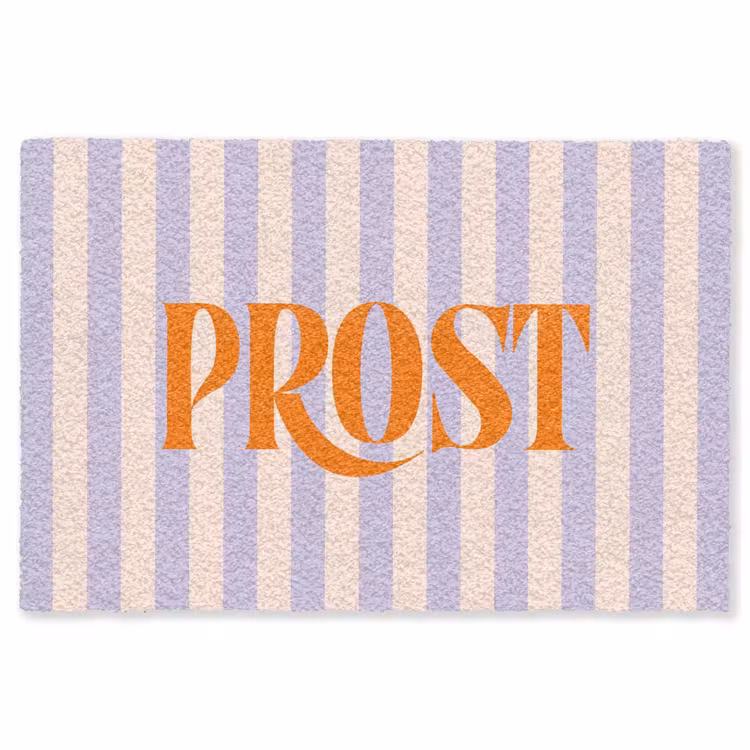 Vloerkleed - Lila - Oranje - Strepen - Prost — 1