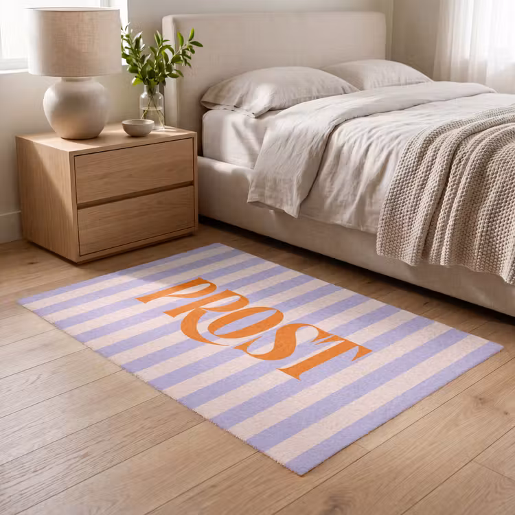 Vloerkleed - Lila - Oranje - Strepen - Prost — 5