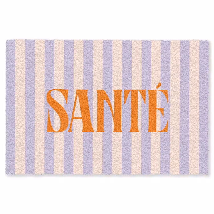 Vloerkleed - Lila - Oranje - Strepen - Santé — 1