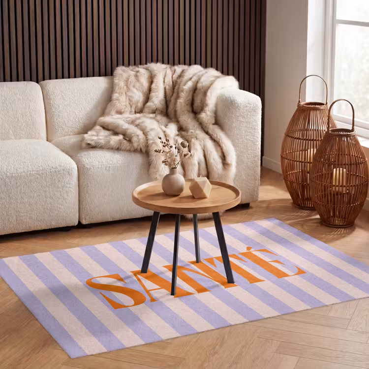 Vloerkleed - Lila - Oranje - Strepen - Santé — 3